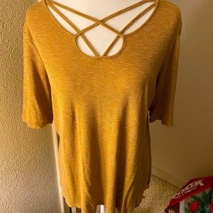 Womens Mustard Yellow Top